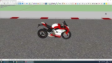 SketchUp 2017 + MSPhysics Three Motorbikes ©19-Aprl-2021
