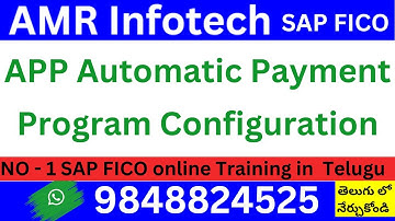 About APP - Automatic Payment Program Configuration in Telugu - SAP FICO in Telugu