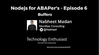 Node.js for ABAPer's - Episode 6