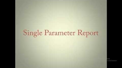 SQL Server Reporting Services (SSRS) in 5 min. Single Parameter Report.