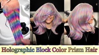 Holographic Block Color Prism Hair / SuperPower