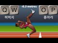 허벅지와 종아리를 각각 조종해서 100M 달리는 게임 (QWOP)