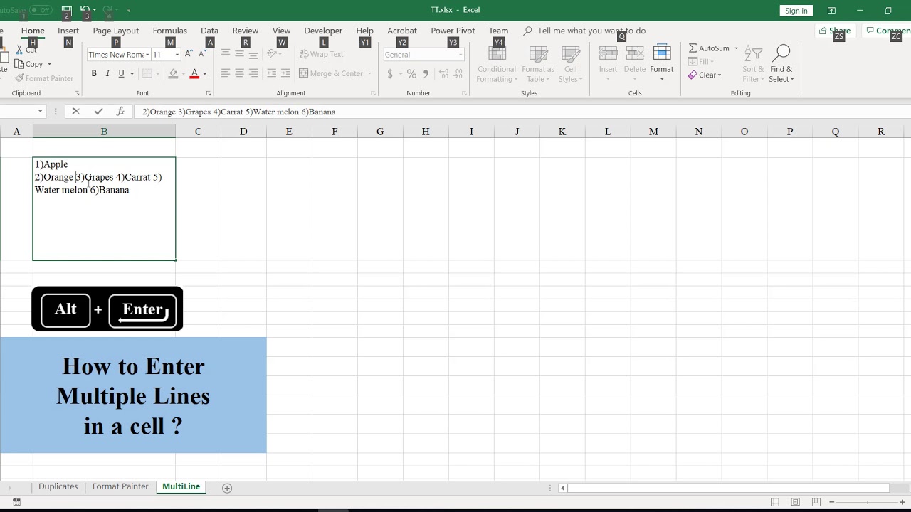 How To Select Multiple Lines In Excel - Printable Templates Free