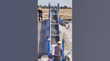 the process of making water channel walls using sophisticated tools #construction #popular #shorts
