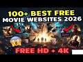 100+ Best Free HD Movies Websites &amp; Apps 2026 🔥 Bollywood Hollywood Web Series