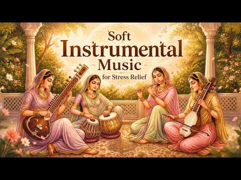 Soft Instrumental Music for Stress Relief | Peaceful Flute, Sitar & Calm Meditation
