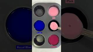 Guess the Color | Pink + royal blue + dark raspberry #colormixing #amazing