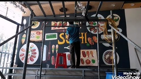 Vẽ Trang trí Nhà hàng Nhật Bản ở Bến Tre/Tranh tường 3d không gian lẫu BBQ 192/Thiếu nữ Cổ Trang đẹp