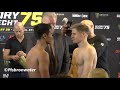 Petch vs Adamchuk weigh-in &amp; staredown Glory 75 Utrecht