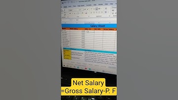 Create Salary Sheet in Excel -Tips & Tricks 📈#salary #useful #accounts #excel #official #shortvideo