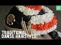 Learn how to prepare hairstyle for Bharata Natyam, traditional indian dance