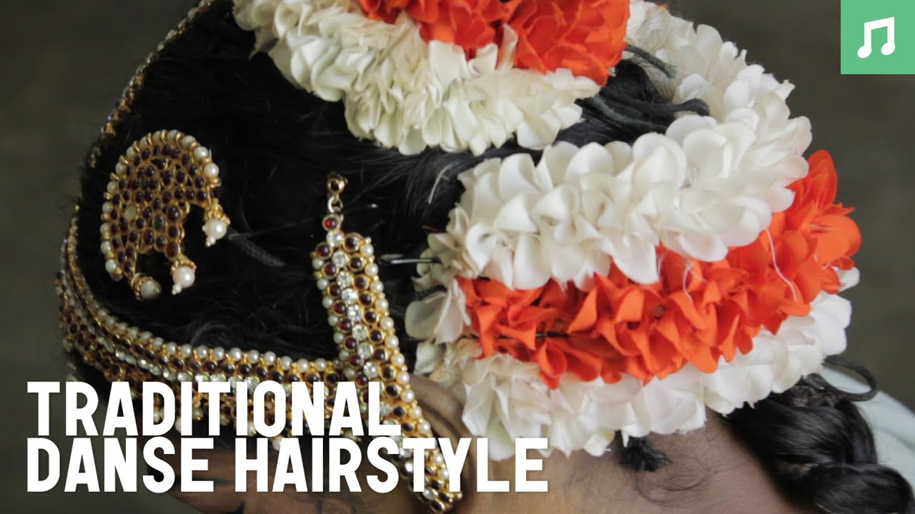 Learn how to prepare hairstyle for Bharata Natyam, traditional indian dance  - YouTube