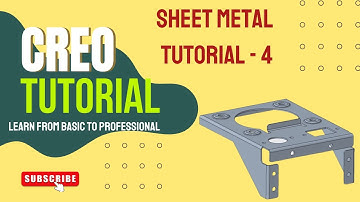 Sheet Metal Design in Creo | Bracket | Creo Parametric | Full Tutorial