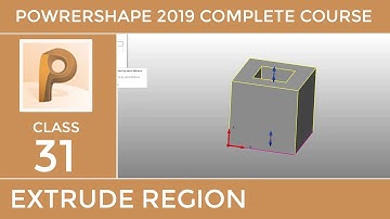 PowerShape 2019 Tutorial # 31 - Extrude Region And Drive Curve - Urdu/Hindi
