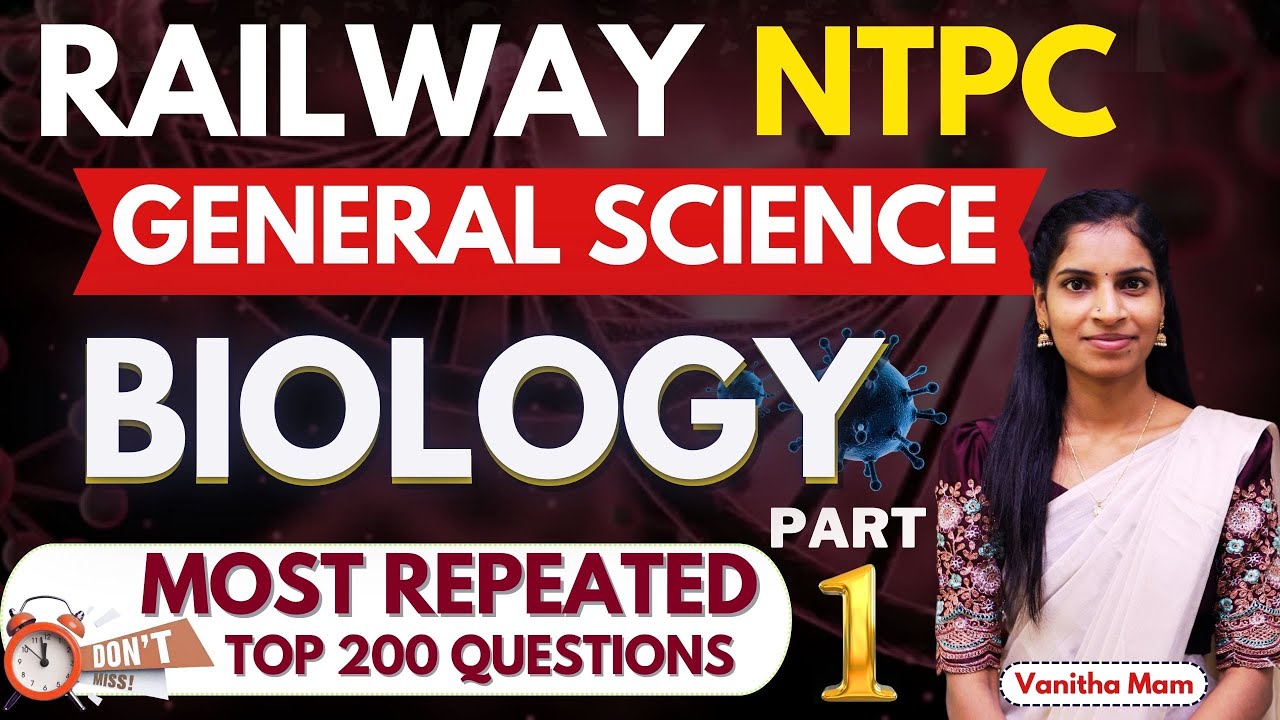 🚂TOP 200 Railway  NTPC GENERAL SCIENCE MOST REPEATED QUESTIONS  PART 1 | రైల్వే NTPC  జనరల్ సైన్స్