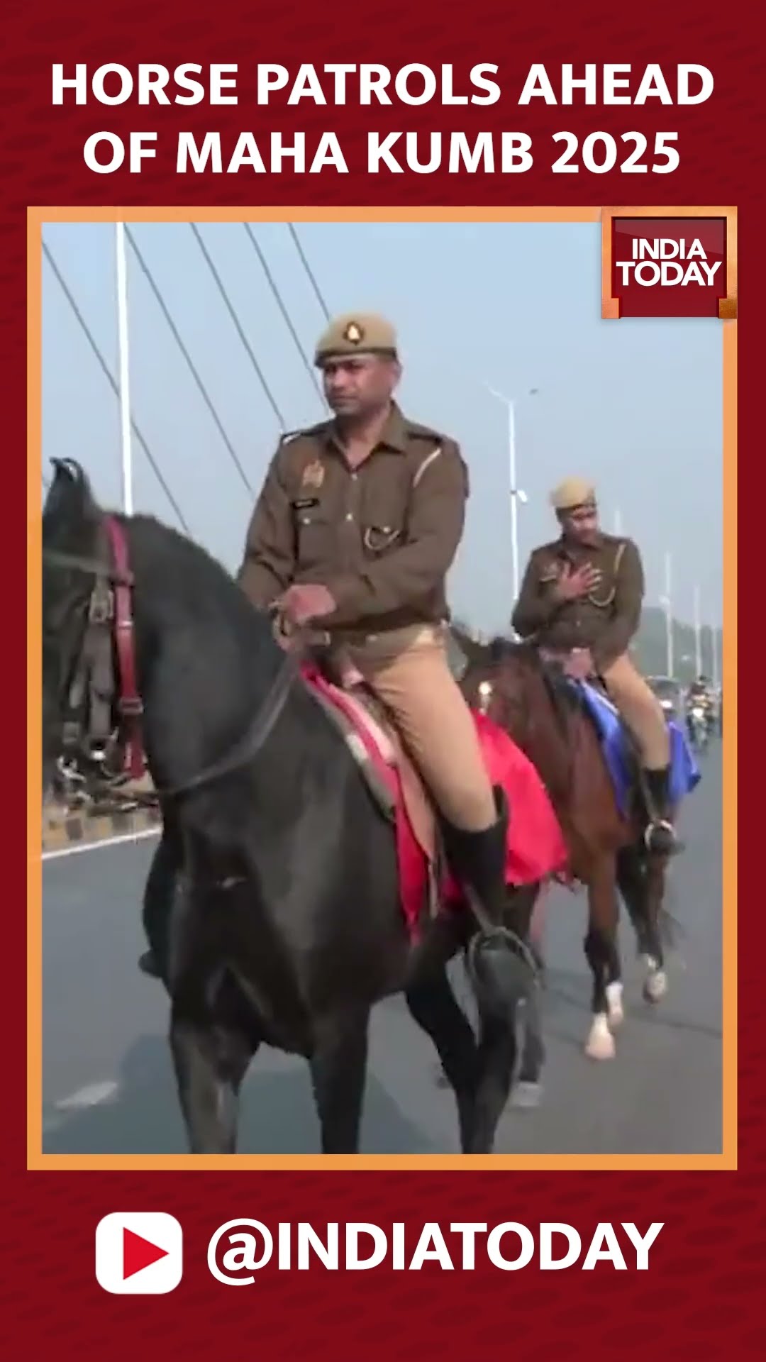Maha Kumbh Mela 2025: Prayagraj Police Use Horses For Patrolling Ahead Of Maha Kumbh Mela 2025