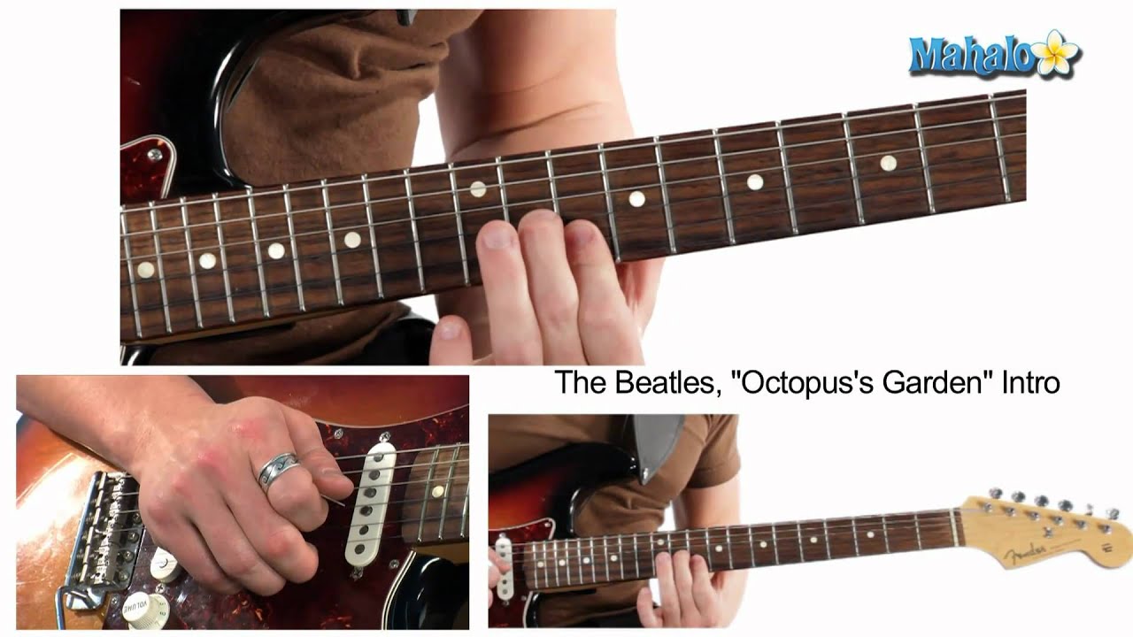 How To Play Octopus S Garden Intro By The Beatles On Guitar Youtube
