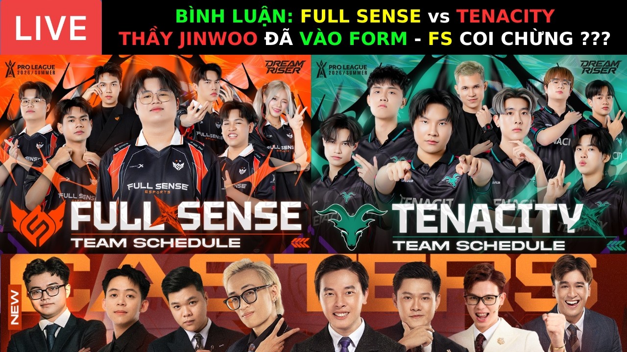 BÌNH LUẬN: TÂM ĐIỂM RPL THÁI LAN 2026 - SOLYX vs BURIRAM | FULL SENSE vs TENACITY - BLV THANH TÙNG