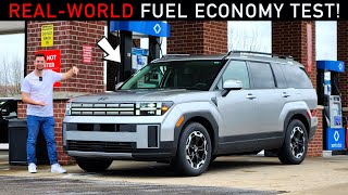 BETTER THAN EXPECTED?? 2024 Hyundai Santa Fe Real-World Highway Fuel Economy Test Gas Tank Size Hyundai Santa Fe