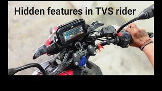 Tvs raider 125 hidden features in meater | how to set time in tvs raider