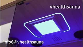 Canadian hemlock sauna with red light therapy.#suana#suana factory#suana manufacturer#odm sauna