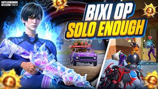 BIXI OP DESTROYING PRO PLAYERS 🔥  Solo vs Squad Conqueror Gameplay | BGMI screenshot 5