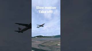 slow-mo #shorts #short #youtube #subscribe #sub #youtubeshorts #fly #plane #omg #takeoff #loud #wow