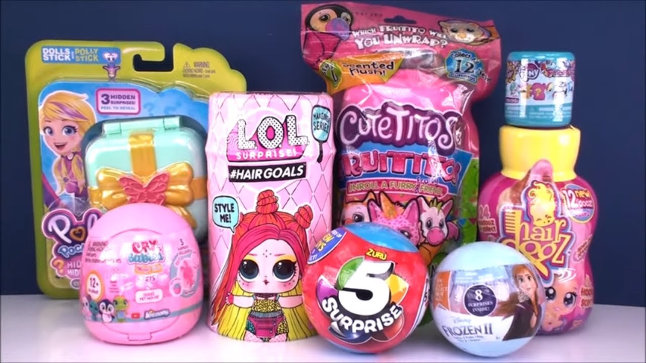 LOL New Surprise DOLLS HairGoals Under Wraps PETS LIL SiSters Series 1 3 4  5 Unboxing TOYS BLING 