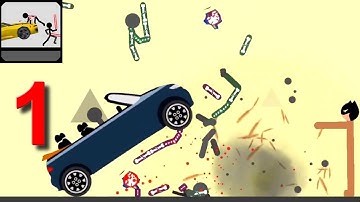 Stickman Turbo Dismount : Mad Destroyer Walkthrough Part 1 Android Gameplay HD