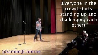 Samuel J Comroe: Comedian Prevents Fight In Crowd With Jokes