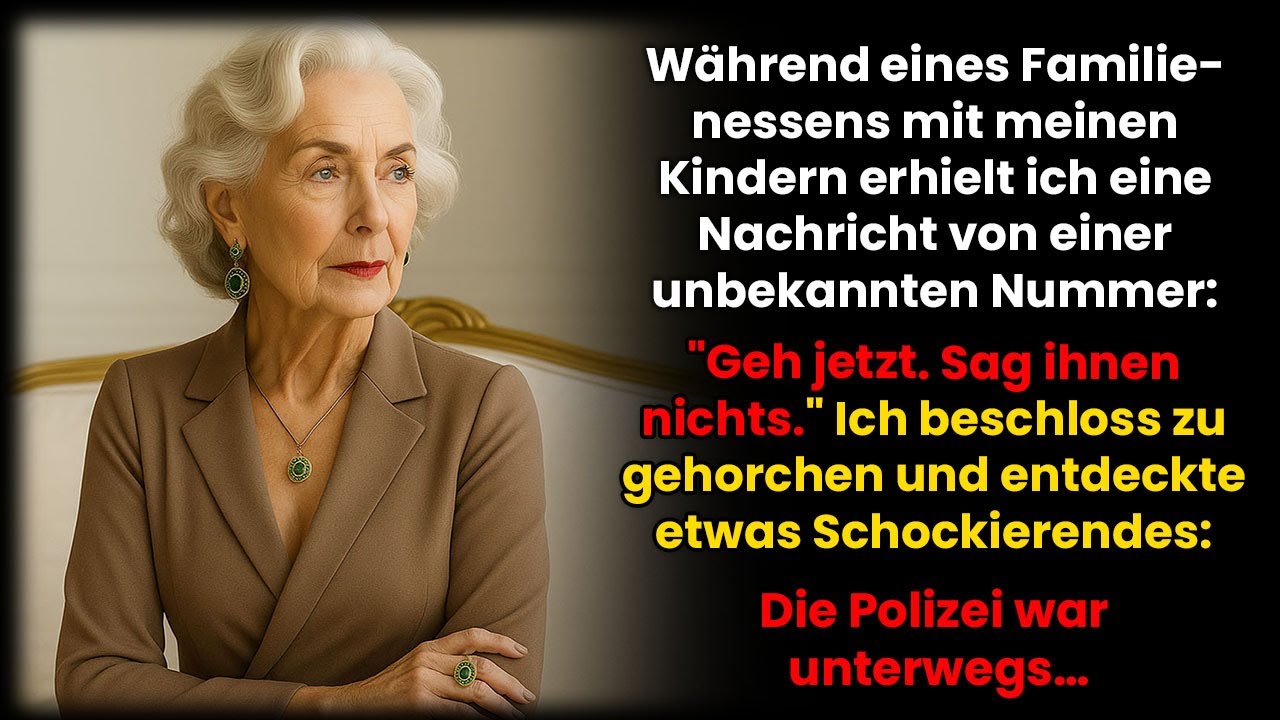Während eines Essens mit meinen Kindern bekam ich eine Nachricht; ‚Geh jetzt. Sag ihnen nichts…‘