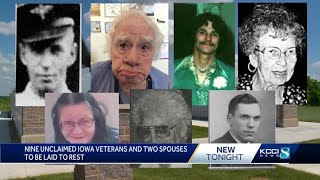 Nine unclaimed Iowa veterans will be laid to rest