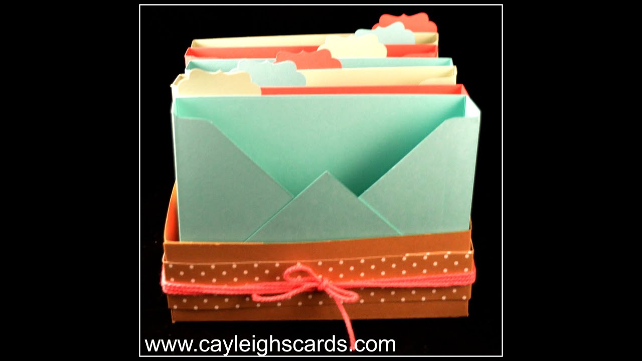 How to make a card organiser using the envelope punch board - YouTube