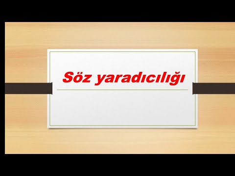 Video: Söz nitqin hansı hissəsidir?