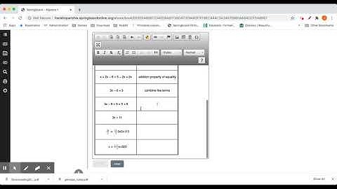 Springboard Algebra 1 Lesson 2-3 Solving More Complex Equations