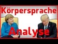 Angela Merkel bei Donald Trump - Körpersprache Analyse