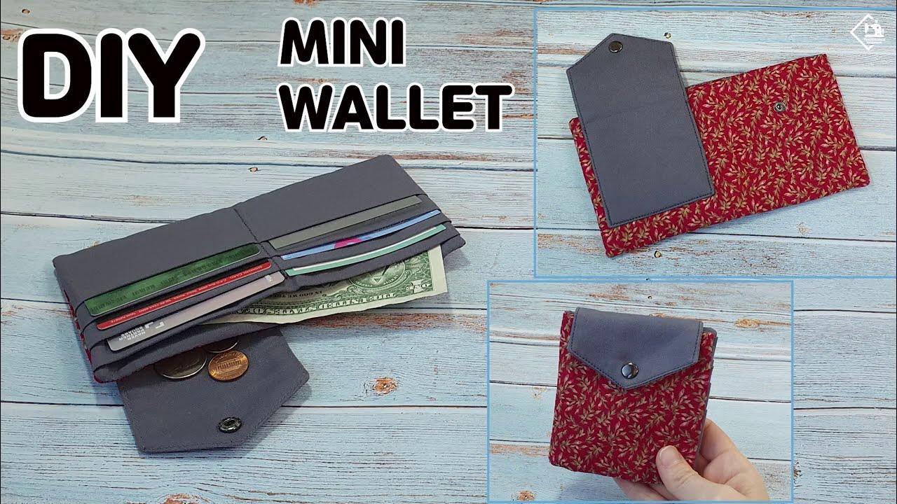 DIY MINI WALLET/ How to make a Fabric Wallet/ Bifold wallet/ sewing