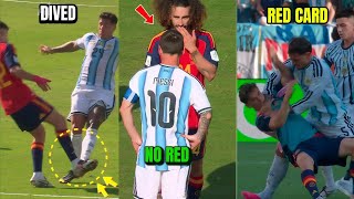 ARGENTINA ROBBED? | Enzo Fernandez Red Card Paredes Fight with Gavi & Garcia 🤬 screenshot 1