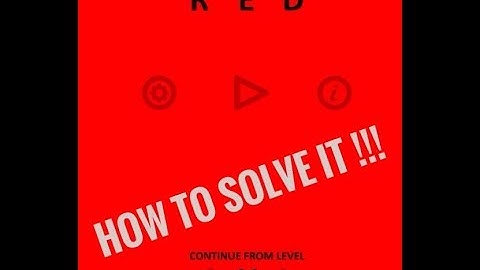How to Solve RED Level 41 by Bart Bonte