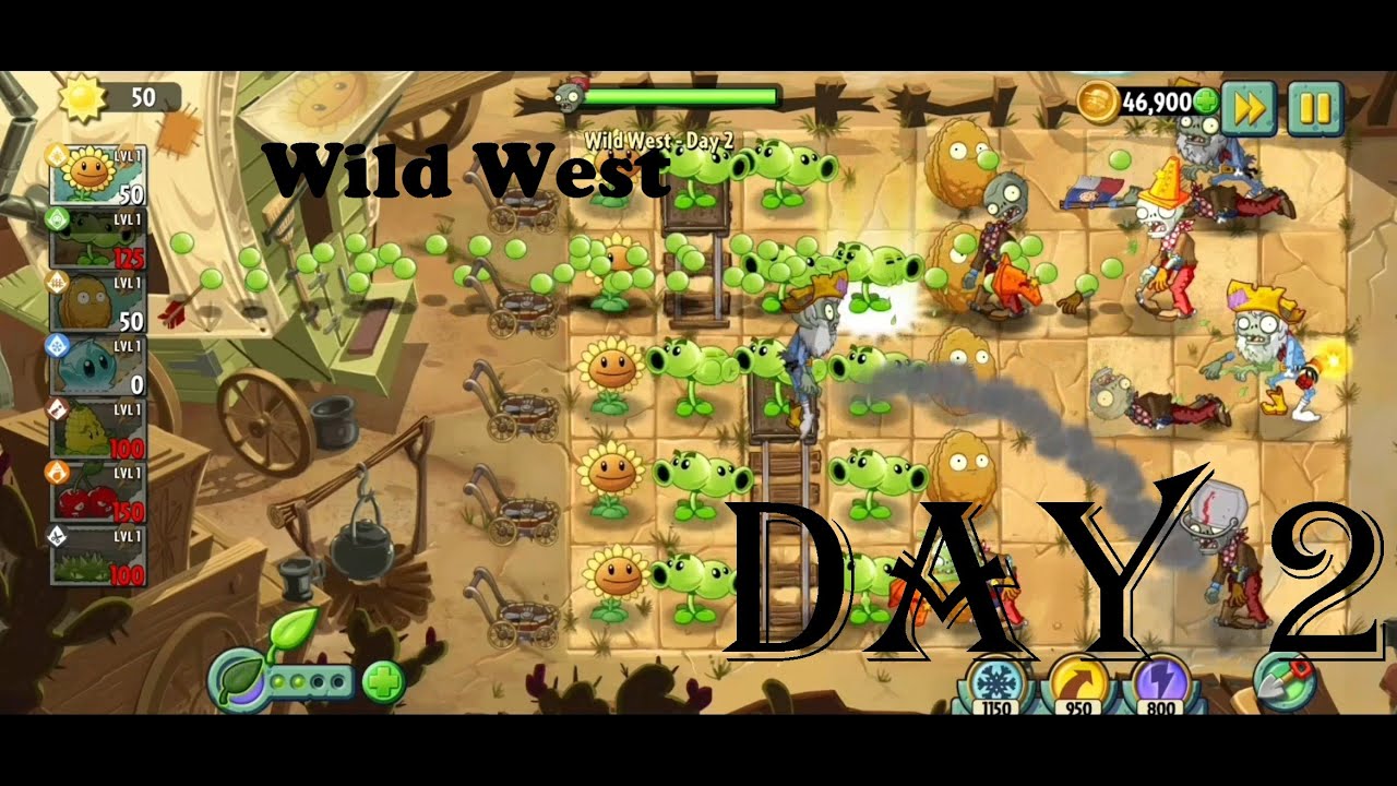 Wild West Day 2 - Plants vs Zombies 2 - YouTube