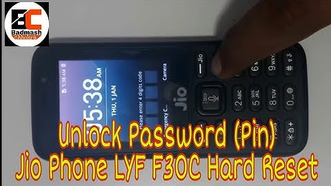 Reliance Jio Phone LYF F30C unlock password