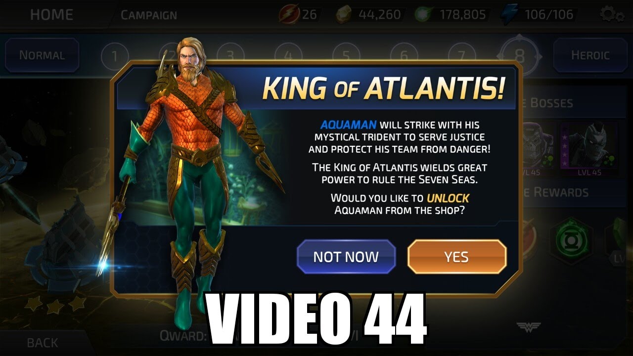 DC Legends Game video 44 = Gameplay and Big Arena pack opening.