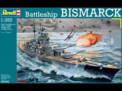 DKM Battleship Bismarck 1:350 Scale Deck Details Flyover View