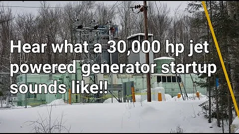 Biggest starter ever!! 1100 ci 12V92 screaming Detroit diesel starts a 30,000 hp jet generator!