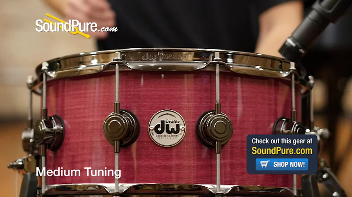 DW 6.5x14 Collectors Series Purpleheart Snare Drum - Black, Quick n' Dirty