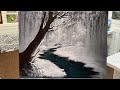 How To Paint SNOWY RIVER ~ Acrylic painting tutorial