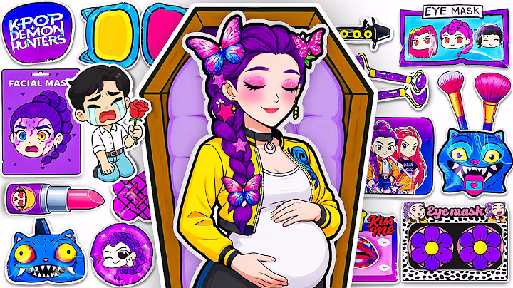 🎀Paper DIY🎀 KPOP DEMON HUNTERS RUMI Pregnant Skincare + Makeup Blind Bag | RESCUING RUMI FROM MIRA