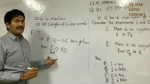 Q.31 IIT-JAM Maths 2019 | Group Theory