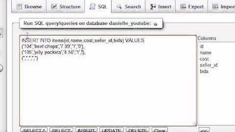 MySQL Database Tutorial   27   How to Insert Multiple Rows