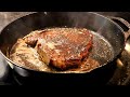 Cooking the best steak ever in cast iron  cooking is easy